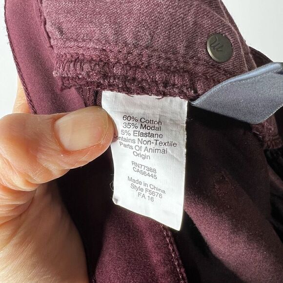 Madewell 9” High Riser Skinny Skinny Burgundy Pants - Picture 9 of 9